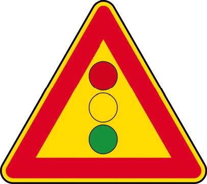 Utensileria & Ferramenta online - Segnali di pericolo obbligo e  informazione: Cartello triangololare semaforo lato 90